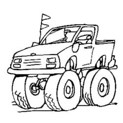 Coloring page: Monster Truck (Transportation) #141357 - Free Printable Coloring Pages