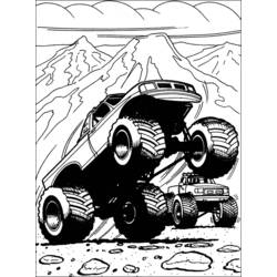 Coloring page: Monster Truck (Transportation) #141397 - Free Printable Coloring Pages