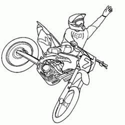 Coloring page: Motocross (Transportation) #136498 - Printable coloring pages