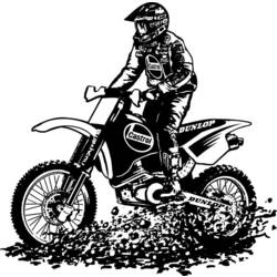Coloring page: Motocross (Transportation) #136538 - Printable coloring pages