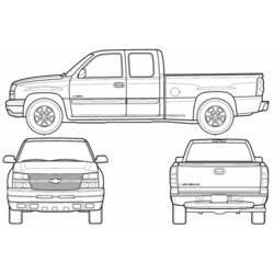 Coloring page: Pickup (Transportation) #144311 - Printable coloring pages