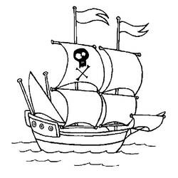 Coloring page: Pirate ship (Transportation) #138204 - Printable coloring pages