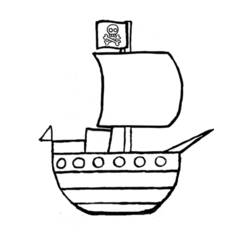 Coloring page: Pirate ship (Transportation) #138210 - Printable coloring pages