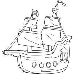 Coloring page: Pirate ship (Transportation) #138245 - Printable coloring pages