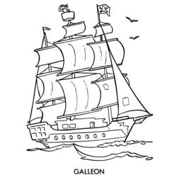 Coloring page: Pirate ship (Transportation) #138246 - Printable coloring pages