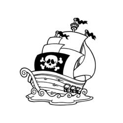 Coloring page: Pirate ship (Transportation) #138263 - Printable coloring pages