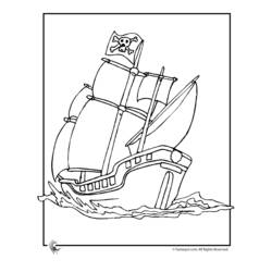 Coloring page: Pirate ship (Transportation) #138275 - Free Printable Coloring Pages
