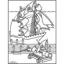 Coloring page: Pirate ship (Transportation) #138286 - Free Printable Coloring Pages