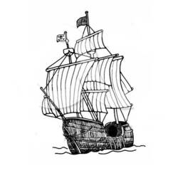 Coloring page: Pirate ship (Transportation) #138404 - Printable coloring pages