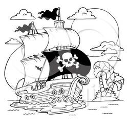 Coloring page: Pirate ship (Transportation) #138411 - Printable coloring pages