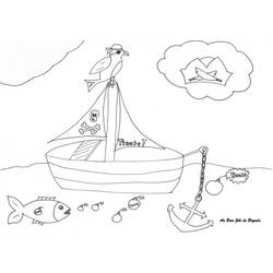 Coloring page: Pirate ship (Transportation) #138414 - Free Printable Coloring Pages