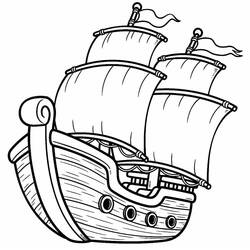 Coloring page: Pirate ship (Transportation) #184820 - Free Printable Coloring Pages