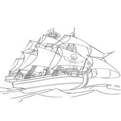 Coloring page: Pirate ship (Transportation) #184830 - Free Printable Coloring Pages