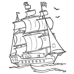 Coloring page: Pirate ship (Transportation) #184831 - Free Printable Coloring Pages