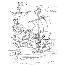 Coloring page: Pirate ship (Transportation) #184845 - Free Printable Coloring Pages