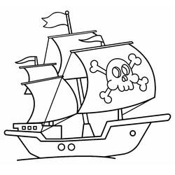 Coloring page: Pirate ship (Transportation) #184849 - Free Printable Coloring Pages