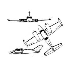 Coloring page: Plane (Transportation) #134789 - Free Printable Coloring Pages