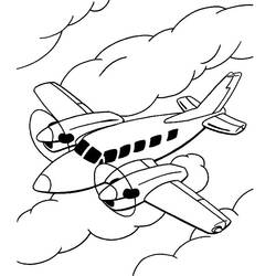 Coloring page: Plane (Transportation) #134806 - Free Printable Coloring Pages