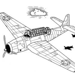 Coloring page: Plane (Transportation) #134813 - Free Printable Coloring Pages