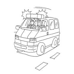 Coloring page: Police car (Transportation) #142940 - Printable coloring pages