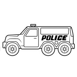 Coloring page: Police car (Transportation) #198513 - Free Printable Coloring Pages