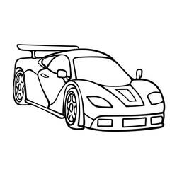 Race car (Transportation) coloring page #183277 to print and color
