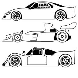 Race car (Transportation) coloring page #215258 to print and color