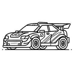 Rally Car - Free printable coloring pages