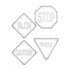 Coloring page: Road sign (Transportation) #119162 - Free Printable Coloring Pages