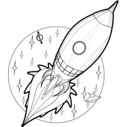 Coloring page: Rocket (Transportation) #140076 - Printable coloring pages