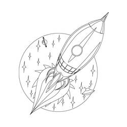 Coloring page: Rocket (Transportation) #140090 - Free Printable Coloring Pages