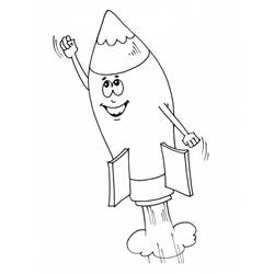Coloring page: Rocket (Transportation) #140100 - Free Printable Coloring Pages