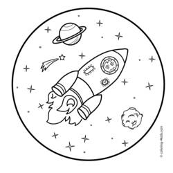 Coloring page: Rocket (Transportation) #140101 - Printable coloring pages