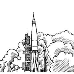 Coloring page: Rocket (Transportation) #140151 - Free Printable Coloring Pages