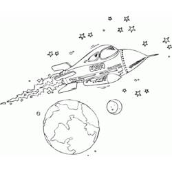 Coloring page: Rocket (Transportation) #140154 - Free Printable Coloring Pages