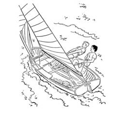 Coloring page: Sailboat (Transportation) #143549 - Printable coloring pages