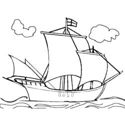 Coloring page: Sailboat (Transportation) #143558 - Printable coloring pages