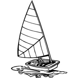 Coloring page: Sailboat (Transportation) #143574 - Free Printable Coloring Pages