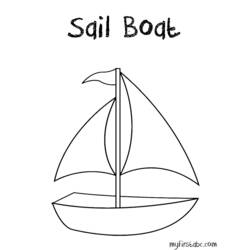 Coloring page: Sailboat (Transportation) #143601 - Printable coloring pages