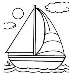 Coloring page: Sailboat (Transportation) #143609 - Printable coloring pages