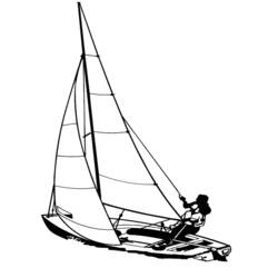 Coloring page: Sailboat (Transportation) #143611 - Printable coloring pages