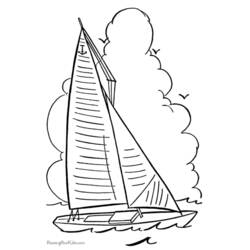Coloring page: Sailboat (Transportation) #143623 - Free Printable Coloring Pages