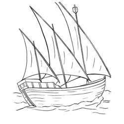 Coloring page: Sailboat (Transportation) #143634 - Free Printable Coloring Pages