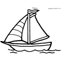 Coloring page: Sailboat (Transportation) #143641 - Printable coloring pages