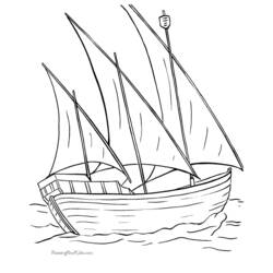 Coloring page: Sailboat (Transportation) #143735 - Free Printable Coloring Pages