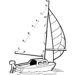 Coloring page: Sailboat (Transportation) #143742 - Free Printable Coloring Pages