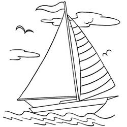 Sailboat (Transportation) coloring page #205062 to print and color