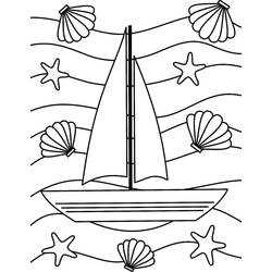 Sailboat (Transportation) coloring page #205082 to print and color