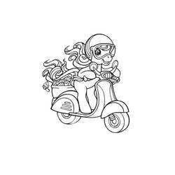 Coloring page: Scooter (Transportation) #139534 - Printable coloring pages
