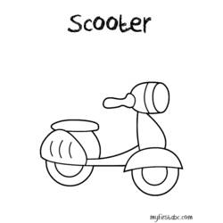 Coloring page: Scooter (Transportation) #139543 - Printable coloring pages